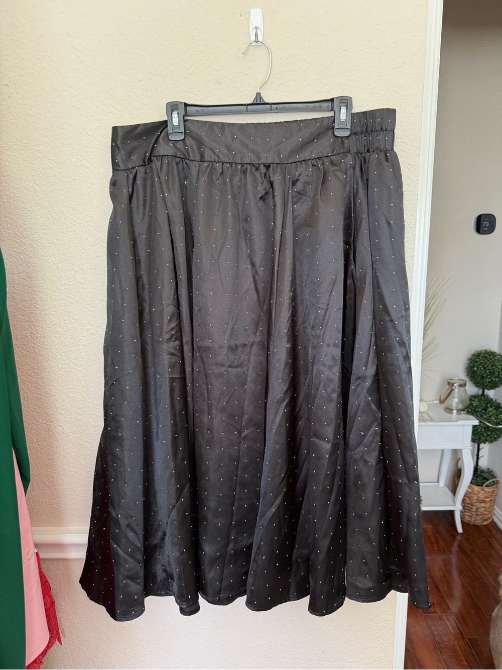 Black A-Line Midi Skirt with studed Detail  CATO XL